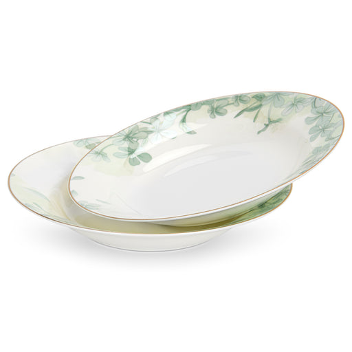 2-Piece Deep Plates Summer Glint Series 20.5cm Fine Bone China