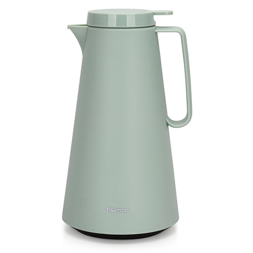 Vacuum Insulated 1000ml Flask with Pink Glass Liner And Push Button