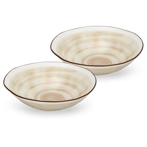 2-Piece Deep Plates Glide Series 18cm Porcelain