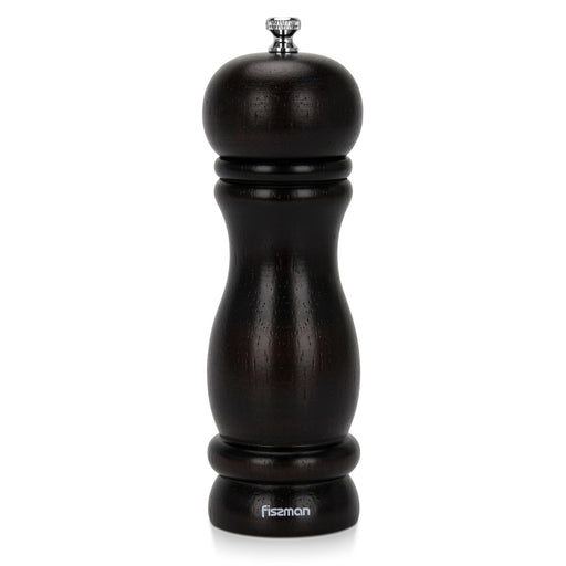 Pepper Mill Rubber Wood Body with S/S Grinder 16cm, Stylish With Simple Design For Restaurant or For Everyday Use, Natural Wood Material, Grinding Mechanism For Peppercorn And Dry Spices