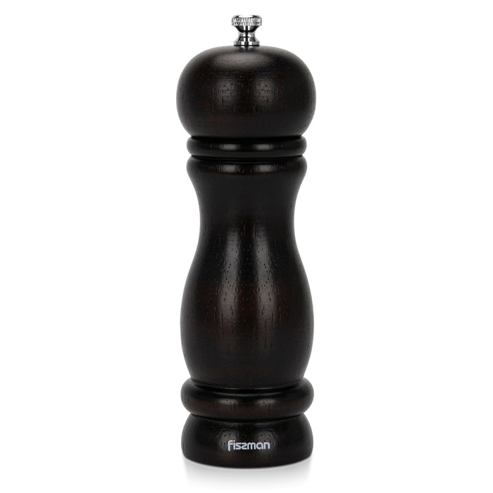 Pepper Mill Rubber Wood Body with S/S Grinder 16cm, Stylish With Simple Design For Restaurant or For Everyday Use, Natural Wood Material, Grinding Mechanism For Peppercorn And Dry Spices