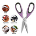 Kitchen Scissors Purple/Black/Silver 22cm