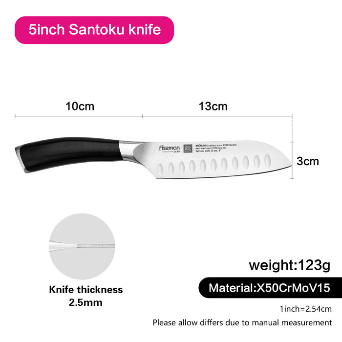 5" Santoku Knife Kronung Series Stainless Steel