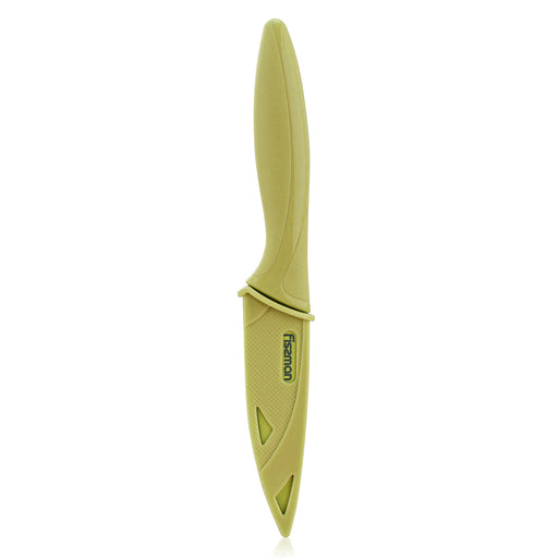 Paring Knife with Sheath Yellow 10cm