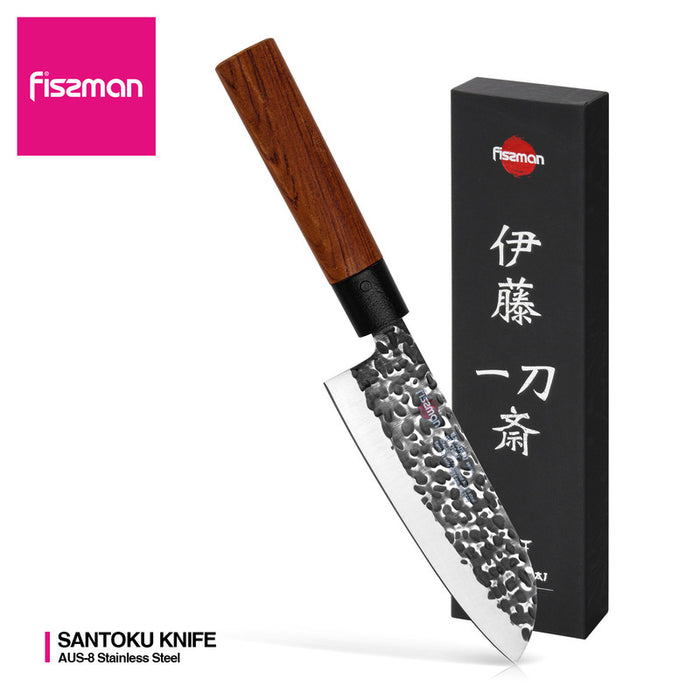 6" Santoku Knife SAMURAI ITTOSAI 15cm(Steel AUS-8)