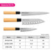 Kitchen Knife Set,5inch Utility Knife, 6.6inch Santoku Knife, 8inch Slicing Knife, Stainless Steel Knife Katana Series