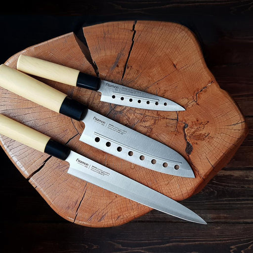 Kitchen Knife Set,5inch Utility Knife, 6.6inch Santoku Knife, 8inch Slicing Knife, Stainless Steel Knife Katana Series