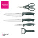 5-Piece Knife Set Agave 3cr13 Steel - 20cm Chef Knife, 20cm Slicer Knife, 9cm Paring Knife, Peeler, Multifunctional Scissor