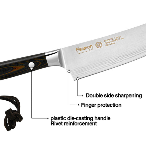 6'' Pchak Knife PADISHAH with AUS-8 Steel Kitchen Chef Knife