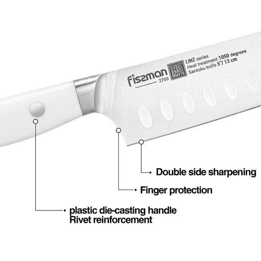 5'' Santoku Knife LINZ with Steel X50Cr15MoV