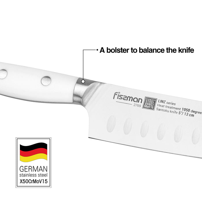 5'' Santoku Knife LINZ with Steel X50Cr15MoV