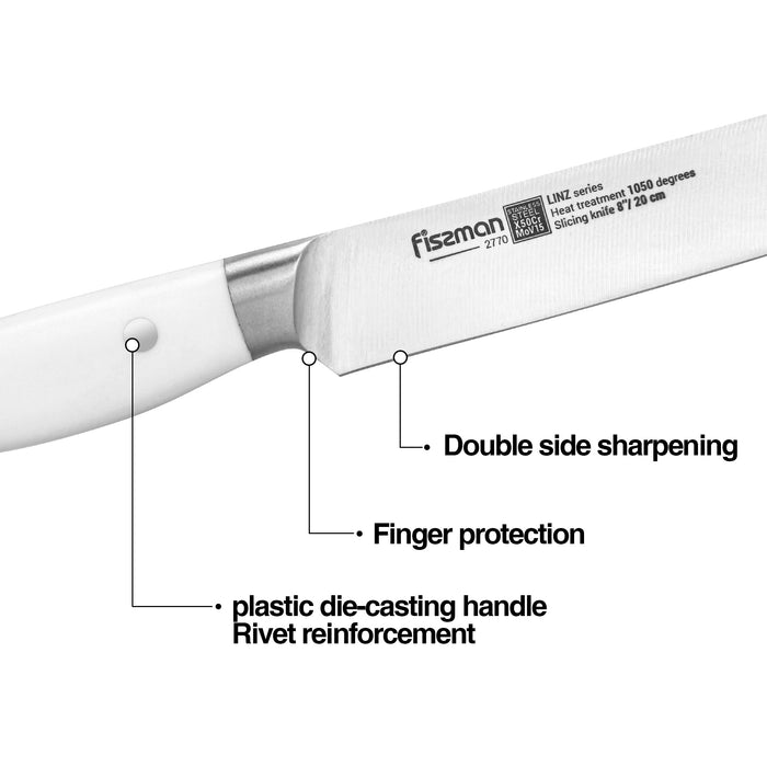 8" Slicing Knife LINZ with Steel X50Cr15MoV