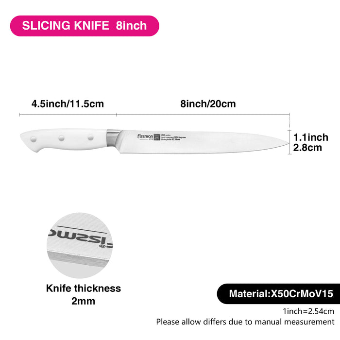 8" Slicing Knife LINZ with Steel X50Cr15MoV