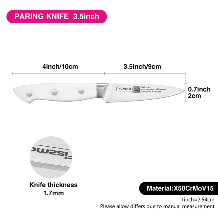 3.5" Paring Knife LINZ with Steel X50Cr15MoV