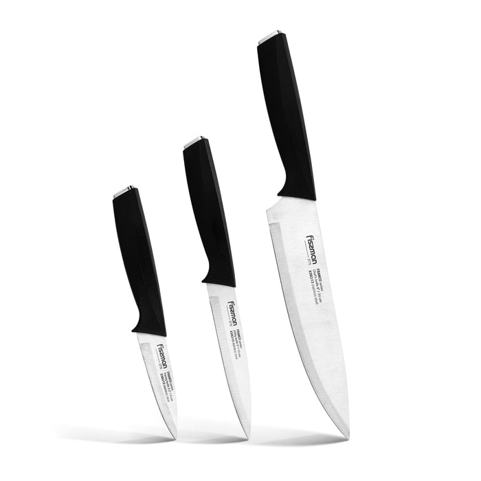 3-Piece Knife Set, Stainless Steel Franco Series 8'' Chef Knife, 5'' Utility Knife, 3.5'' Paring Knife