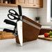 7-Piece Knife Set Diletto Series with Wooden Block with Chef Knife, Utility And Bread Knife 20cm, Santuko 18cm, Paring 9cm, And Scissor 22cm X50CrMoV15 Steel