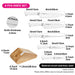 6-Piece Knife Set Tocco Series with Sharpener And Wooden Block with Chef Knife 20cm, Santuko 18cm, Utility 13cm, Paring 9cm And Fillet Knife 18cm X50CrMoV15 Steel