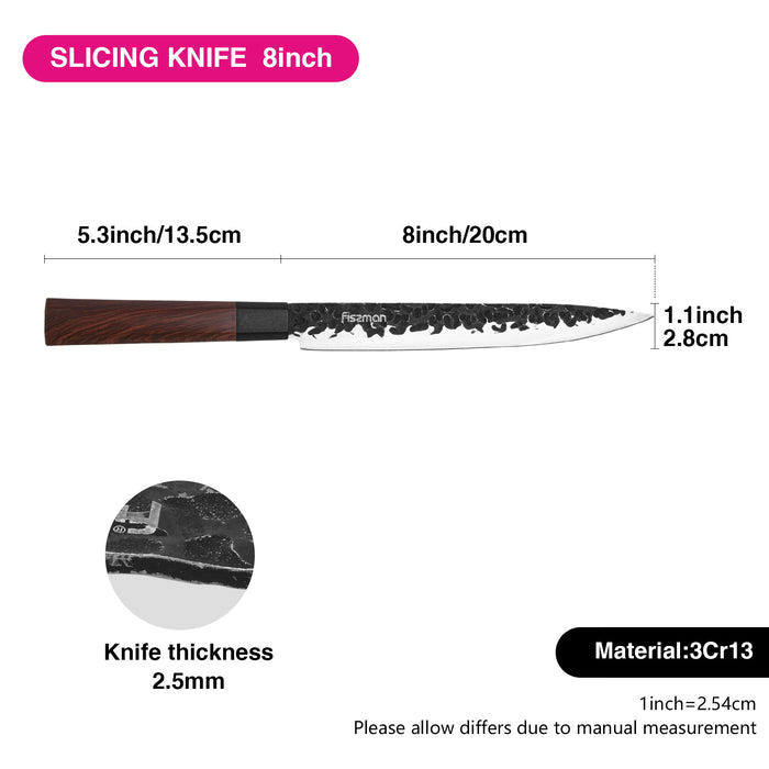 8-Inch Slicing Knife – Kendo Series (3CR13 Steel)