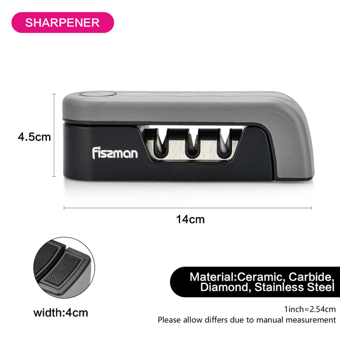 3- Step Sharpener Foldable Knife Sharpener 14cm