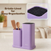 Kitchen Knife &amp; Utensil Organizer (Plastic) LILAC