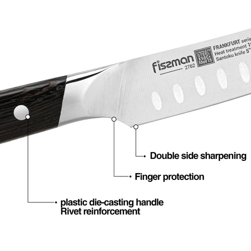 5'' Santoku Knife FrankFruit (steel X50Cr15MoV)