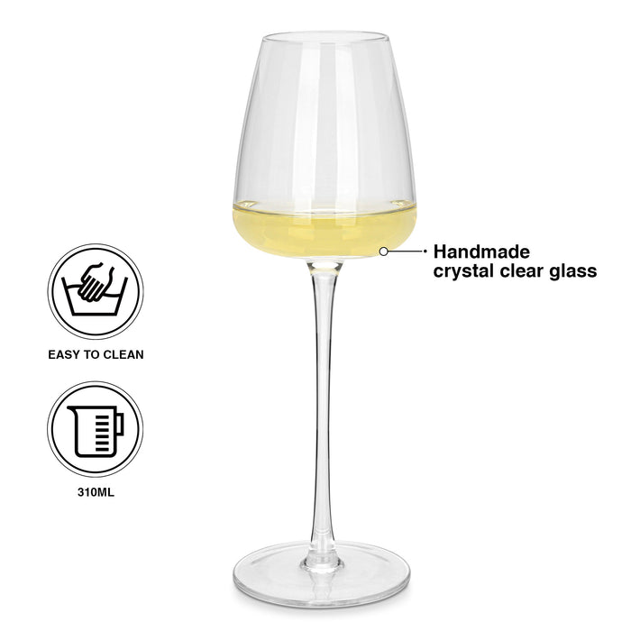 Set of 2 White Wine Glasses Set 310 ml (Glass)