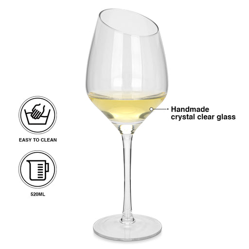 Set of 2 White Wine Glasses 520 ml  (Glass)