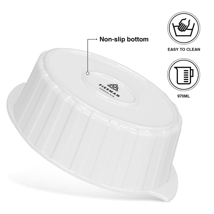 Oval Baking Dish 19x14cm/970ml Porcelain