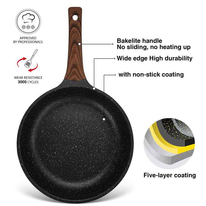 Frying Pan Filomena Series 24cm with Cast Aluminum and Non-stick Coating