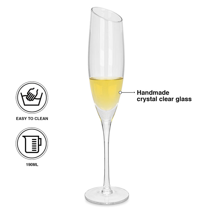 Set of 2 Champagne Glasses Set 190 ml (Glass)