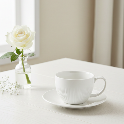 Mug and Saucer 200ml Bellagio Series Porcelain
