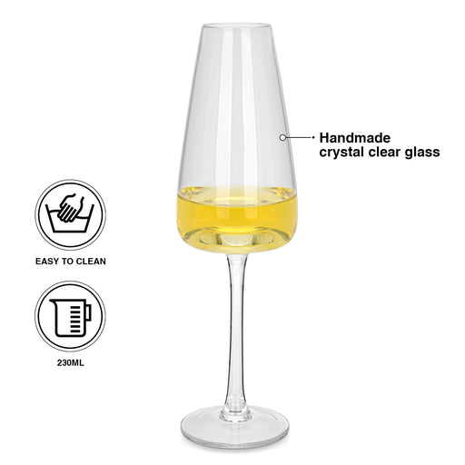 Set of 2 Champagne Glasses 230 ml  (Glass)
