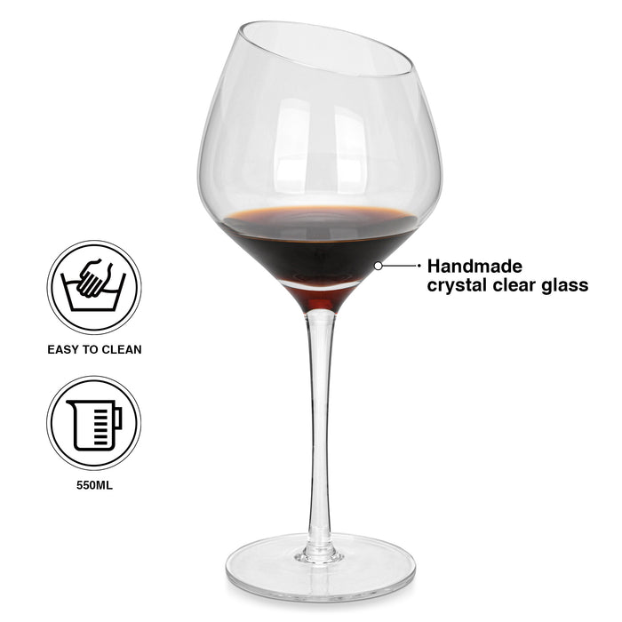 Set of 2 Red Wine Glasses 550ml (Glass)