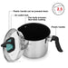 Milk Pot 16cm/2.5LTR With Glass Lid Stainless Steel