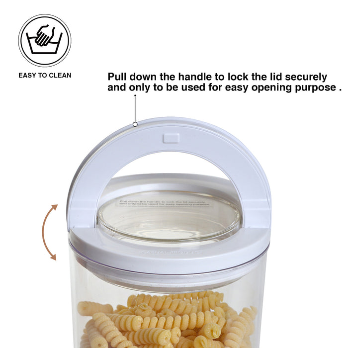 Round Food Storage Container – 1000mL/17cm (Durable Plastic, Airtight)