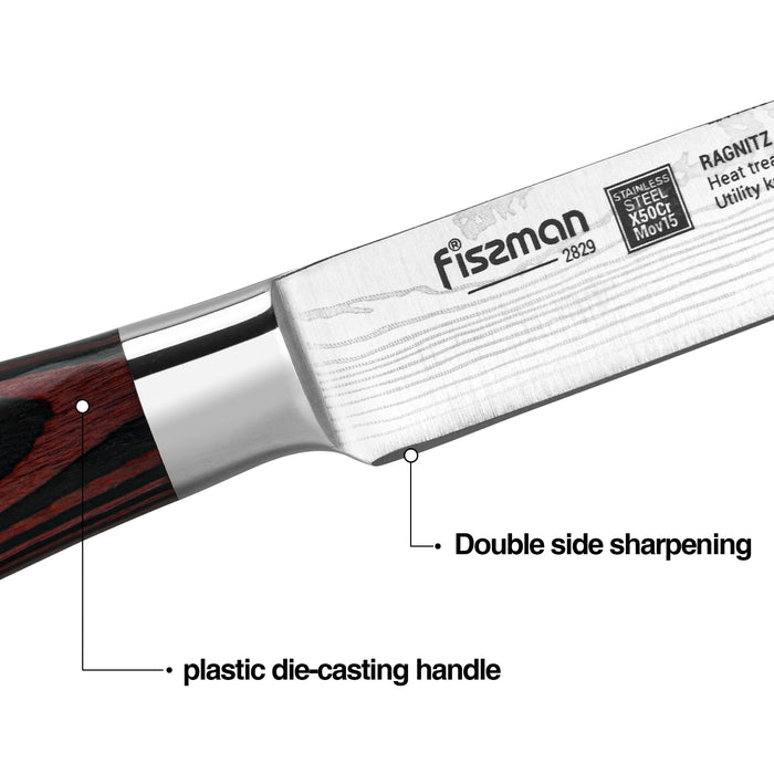 5" Utility Knife, Kitchen Knife Ultra Sharp, German High Carbon Stainless Steel Knife Ragnitz Series