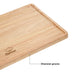 3-Piece Cutting Boards 35cm, 30cm, 25cm With Stand Rubber Wood