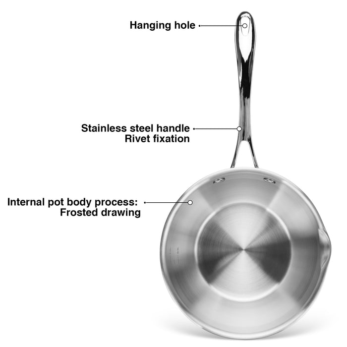 Saucepan Felice 12cm/0.6LTR Without Lid Stainless Steel