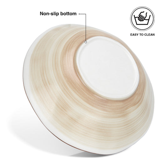 2-Piece Deep Plates Glide Series 18cm Porcelain