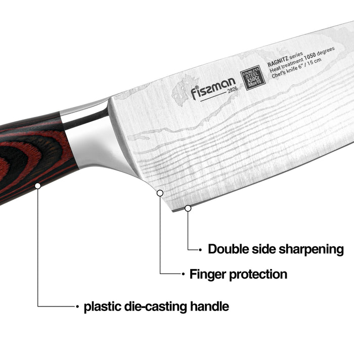 6" Chef Knife Stainless Steel Knife Ragnitz Series