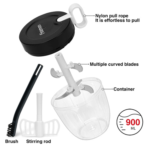 Chopper With Blender And Brush 900ml