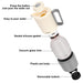 Vacuum Insulated Jug 1000mL, Insulated Flask, Modern Dallah, Plastic Body Case With  Glass Liner LIGHT GRAY