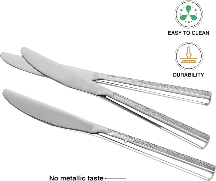 3-Piece Dinner Knife 22.5cm, Stainless Steel Cutlery Set Flor Series