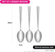 3-Piece Dinner Spoon 20cm, Stainless Steel Cutlery Set Flor Series