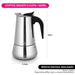 Moka Pot Coffee Maker 450mL, Espresso Maker Stovetop for 9-Cups