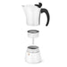 Stovetop Espresso maker for 6 cups / 360 ml (stainless steel) (Silver)