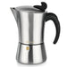 Stovetop Espresso maker for 6 cups / 360 ml (stainless steel) (Silver)