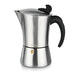 Stovetop Espresso maker for 6 cups / 360 ml (stainless steel) (Silver)