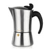 Stovetop Espresso maker for 6 cups / 360 ml (stainless steel) (Silver)