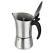 Stovetop Espresso maker for 6 cups / 360 ml (stainless steel) (Silver)